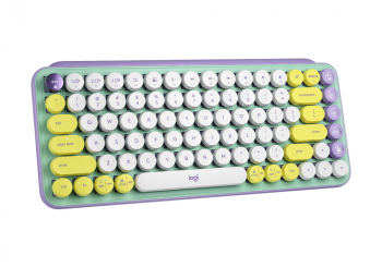 Wireless Keyboard Logitech POP Keys, Mechanical, Compact design, F- keys, Emoji Keys, 2xAAA, 2.4Ghz+