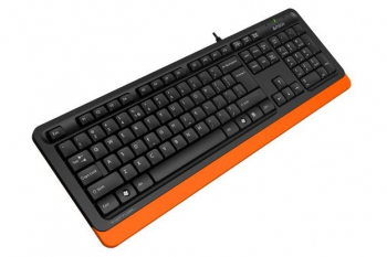 Keyboard A4Tech FK10, Multimedia Hot Keys, Laser Inscribed Keys , Splash Proof, 1.5m, USB, EN/RU/RO,