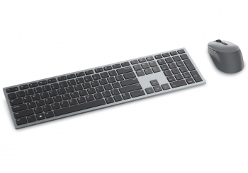Wireless Keyboard & Mouse Dell KM7321W, Well-crafted design, 2.4Ghz/BT, Russian, Titan Grey