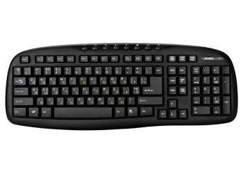 Wireless Keyboard & Mouse SVEN KB-C3600W, Multimedia,  Nano rec., 2.4GHz, 1xAA/2xAAA, Black
