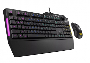 Gaming Keyboard & Mouse Asus TUF K1/M3, Mech-Brane, Spill-resistance, RGB, Wrist rest, US Layout