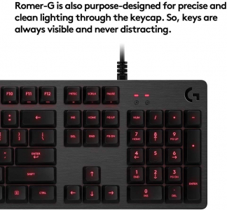 Gaming Keyboard Logitech G413, Mechanical, Romer-G Tactile Aluminum alloy, Gaming Keycaps, USB passt
