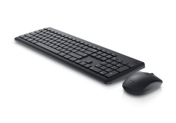 Wireless Keyboard & Mouse Dell KM3322, Multimedia keys, Sleek lines, Compact size, Russian, Black