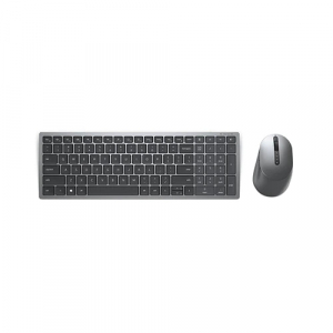Wireless Keyboard & Mouse Dell KM7120W, Multimedia Keys, 2.4Ghz/BT, Russian, Titan Grey