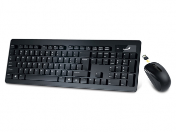 Wireless Keyboard & Mouse Genius SlimStar 8005, Ultra thin and light, Quiet typin, Dustproof, Black