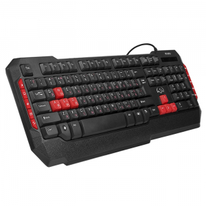 Gaming Keyboard & Mouse & Mouse Pad SVEN GS-9000, Multimedia, Spill resistant, Black/Red, USB