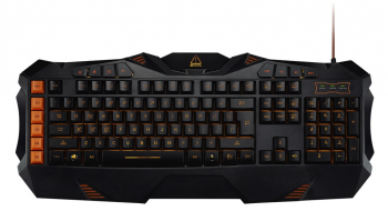 Gaming Keyboard Canyon Fobos, 5 macro keys, 8 multimedia keys, Backlighting, Black/Orange, USB