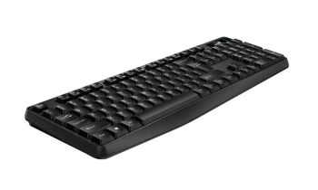 Keyboard Genius KB-117,12 Fn Keys, Concave Keycap, Spill Resistant, 1.5m, USB, EN/RU, Black 