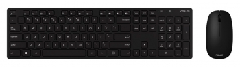 Wireless Keyboard & Mouse Asus W5000, Ultra-thin, Metal-like finish, Silent, 1xAA/2xAAA, Black