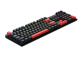Gaming Keyboard Bloody S510R, Mechanical, BLMS Switch Red, Double-Shot Keycaps, Fire Black, USB