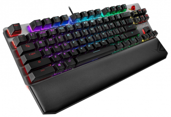Gaming Keyboard Asus ROG Strix Scope TKL, Mechanical, Cherry MX Silent Red, Aluminum, Aura Sync, USB