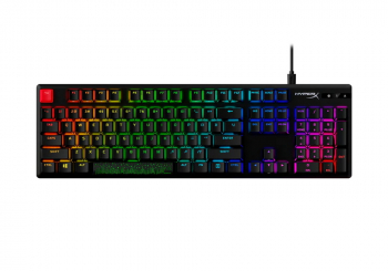Gaming Keyboard HyperX Alloy Origins PBT, Mechanical, Aqua SW, PBT Keycaps, RGB, Aluminum Body, USB