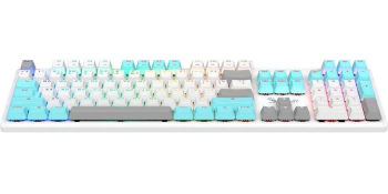 Gaming Keyboard Bloody S510R, Mechanical, BLMS Switch Red, Double-Shot Keycaps, White, USB