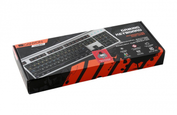 Gaming Keyboard Canyon Interceptor, Mechanical, Red SW, Backlight, NKRO, WinLock, Silver/Black, USB