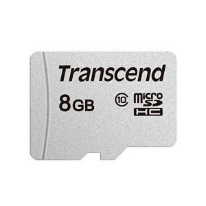 ..8GB MicroSD (Class 10) UHS-I (U1) , Transcend "TS8GUSD300S" (R/W:95/45MB/s)