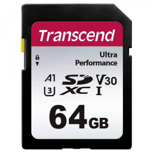 ..64GB  SDXC Card (Class 10) UHS-I , U3, Transcend 340S  "TS64GSDC340S" (R/W:160/50MB/s)