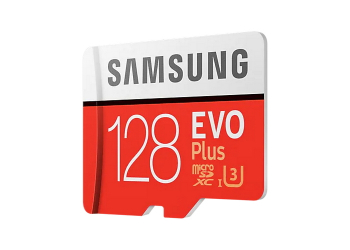 128GB MicroSD (Class 10) UHS-I (U3)+SD adapter, Samsung EVO Plus "MB-MC128HA" (R/W:100/60MB/s)