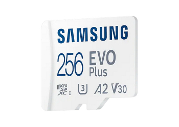 256GB MicroSD (Class 10) UHS-I (U3) +SD adapter, Samsung EVO Plus "MB-MC256KA" (R:130MB/s)