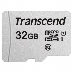 .32GB MicroSD (Class 10) UHS-I (U1), Transcend "TS32GUSD300S" (R/W:95/45MB/s)