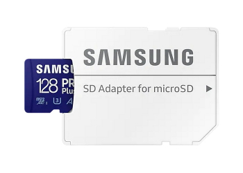 128GB MicroSD (Class 10) UHS-I (U3)+SD adapter, Samsung PRO Plus "MB-MD128KA" (R/W:160/120MB/s)