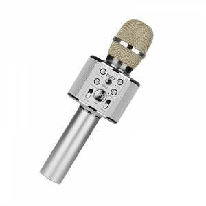 Karaoke Microphone  HOCO "BK3" Silver, Wireless
