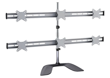 Table/desk stand for 6 monitors Reflecta PLANO DeskStand 23-1010 S, 13"-23", 100x100, 8kg/bracket.
