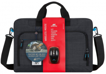NB bag Rivacase 8058, for Laptop 17.3" & City Bags + Wireless mouse, Black
