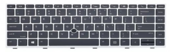 Keyboard HP EliteBook 840 745 G5 G6 Series w/backlit w/trackpoint  ENG/RU Silver Original