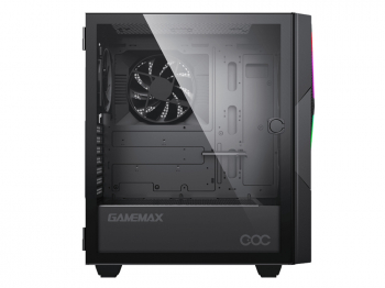 Case ATX GAMEMAX Typhoon COC, 1x120mm ARGB, 4xLED strips, TG, USB3.0, Black 