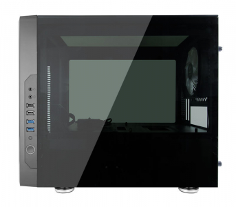 Case mATX Chieftec Chieftronic M1, w/o PSU, 1x120mm RGB, 2xUSB3.0, 2xUSB2.0, Temperd Glassl, Black