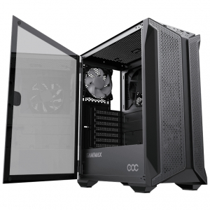 Case ATX GAMEMAX Brufen C1, w/o PSU, 4x120mm ARGB fans, PWM Hub,Tempered Glass, USB3.0, Black
