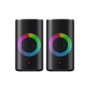 Gaming Speakers Havit SK212, 2x2.5" drivers, 2x3W RMS, 4Ohm, 3.5mm/BT, RGB, Black 