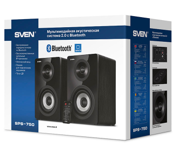 Speakers SVEN "SPS-750" Black, 50w, Bluetooth, RC