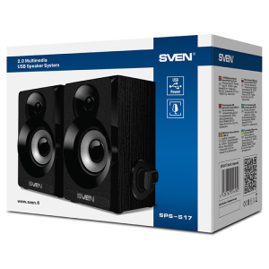 Speakers SVEN "SPS-517" Black, 6w, USB power