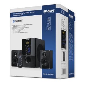 Speakers SVEN "MS-2050" SD-card, USB, FM, remote control, Bluetooth, Black, 55w/30w + 2x12.5w/2.1