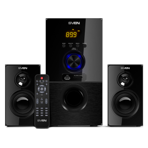 Speakers SVEN "MS-2050" SD-card, USB, FM, remote control, Bluetooth, Black, 55w/30w + 2x12.5w/2.1