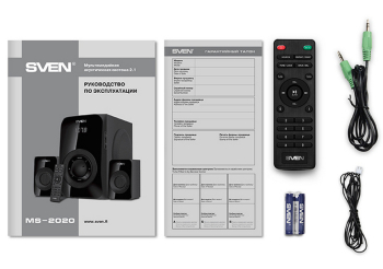 Speakers SVEN "MS-2020" Bluetooth, SD-card, USB, FM, RC, Black, 55w /30w + 2x12.5w / 2.1