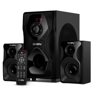 Speakers SVEN "MS-2055" SD-card, USB, FM, remote control, Bluetooth, Black, 55w/30w + 2x12.5w/2.1