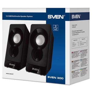 Speakers SVEN "300" Black, 5w, USB power / DC 5V