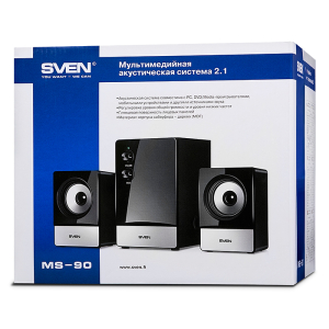 Speakers SVEN "MS- 90" Black, 10w / 5w + 2 x 2.5w / 2.1