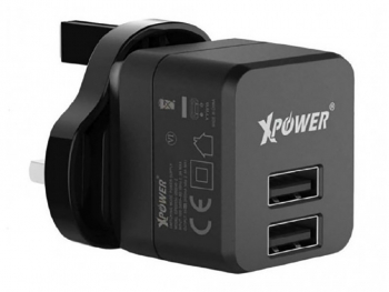 Wall Charger XPower, 2USB, 2.4A, Black