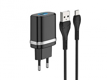 Wall Charger XPower + Micro-USB Cable, 1USB, Fast Charge QC3.0, Black