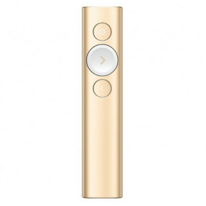 Presenter Logitech Spotlight, 3 buttons, Range: 30m, Bluetooth/2.4 Ghz, 85 mAh, Gold
