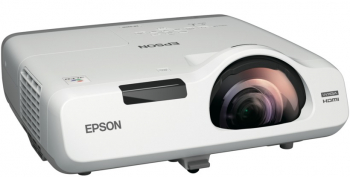 Projector Epson EB-535W; ShortThrow, LCD, WXGA, 3400Lum, 16000:1, LAN, 16W, White