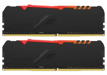 16GB DDR4-3200MHz  Kingston HyperX FURY RGB (Kit of 2x8GB) (HX432C16FB3AK2/16), CL16, 1.35V, Black
