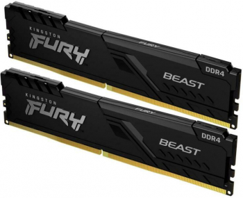 32GB DDR4-3600MHz  Kingston FURY Beast (Kit of 2x16GB) (KF436C18BBK2/32), CL18-22-22, 1.35V, Black