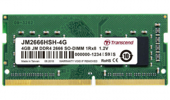 .4GB DDR4-  2666MHz  SODIMM  Transcend PC21300, CL19, 260pin DIMM 1.2V 