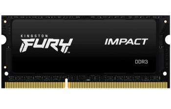 4GB DDR3 1600MHz SODIMM 204pin Kingston FURY Impact (KF316LS9IB/4), CL9-9-9, 1.35V, Black