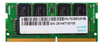 .4GB DDR4 -  2400MHz  SODIMM  Apacer PC19200, CL17, 260pin DIMM 1.2V 