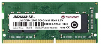 16GB DDR4-  2666MHz  SODIMM  Transcend PC21300, CL19, 260pin DIMM 1.2V